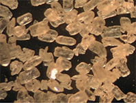 Close up of NTO crystals, produced by Chemring Nobel